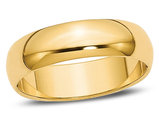 Men's or Ladies 14K Yellow Gold 6mm Wedding Band Ring